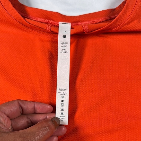Lululemon Athletica Orange Crop Mandarin Collar Sweatshirt - Picture 3 of 8